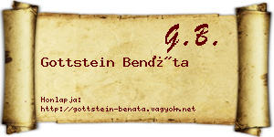 Gottstein Benáta névjegykártya
